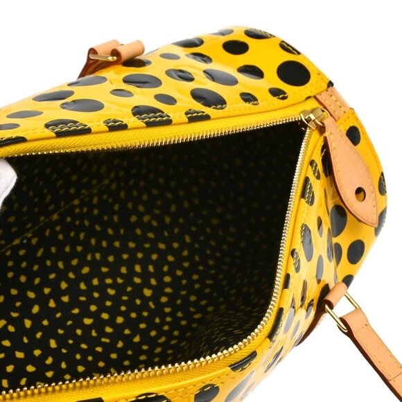 Louis Vuitton Yellow Vernis Dot Infinity Papillon Handbag - Picture 11 of 12
